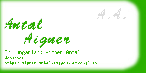 antal aigner business card